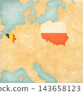 Map of Central Europe - Poland and Belgium 143658123