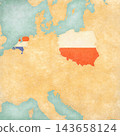 Map of Central Europe - Poland and Netherlands 143658124