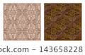 Royal retro boho seamless pattern set. Two line bohemian endless backgrounds in beige, brown and gold colors. Vintage abstract prints. Vintage luxury vector covers Royal retro boho seamless pattern set. Two line bohemian endless backgrounds in beige, brown and gold colors. Vintage abstract prints. Vintage luxury vector covers 143658228