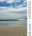 Breakwater blocks and swimming beach 143658701