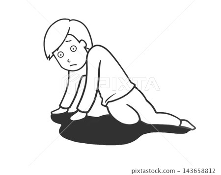 Illustration of a disappointed man Illustration of a disappointed man 143658812