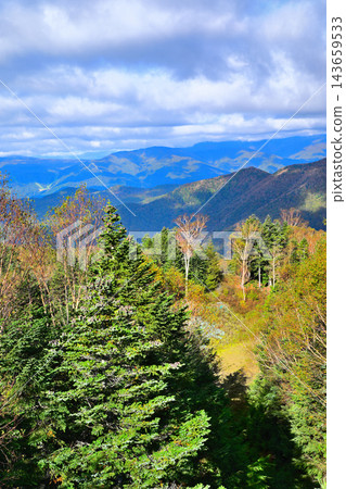 從日光白根山索道山頂的空中露台眺望的景色 從日光白根山索道山頂的空中露台眺望的景色 143659533
