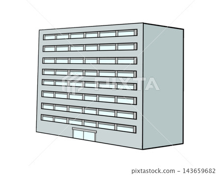 Illustration of an apartment building Illustration of an apartment building 143659682