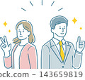 Men and women happily posing 143659819