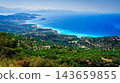 Mirabello Bay coastline with hills and olive groves, Crete, Greece 143659855