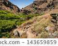Richtis Gorge hiking trail through rocky landscape, Crete, Greece 143659859