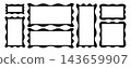 Wavy frames with zigzag edges and curvy scallop borders. 143659907