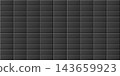 Black ceramic tile background, seamless rectangular mosaic pattern for bathroom wall and floor. 143659923