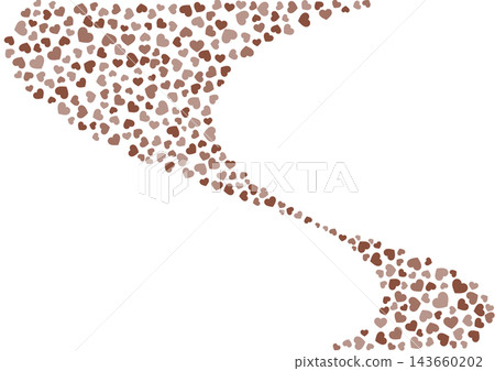 Heart pattern background Brown 3 colors Heart 143660202