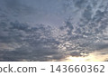 Dark blue cloudy sky background showing soft dramatic clouds for natural banner wallpaper context 143660362