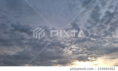 Dark blue cloudy sky background showing soft dramatic clouds for natural banner wallpaper context Dark blue cloudy sky background showing soft dramatic clouds for natural banner wallpaper context 143660362