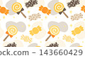 A candy background with a Halloween theme. 143660429
