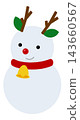 Reindeer Snowman 143660567