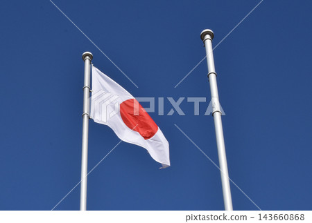 太陽旗在藍藍的天空中飄揚 太陽旗在藍藍的天空中飄揚 143660868