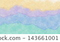 A watercolor-style band of blue, violet, blue-green, and pale gold against a gentle background with a paper texture. 143661001