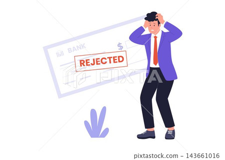 Vector of Bounced Check Rejected Bank Isolated Illustration Vector of Bounced Check Rejected Bank Isolated Illustration 143661016