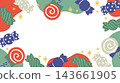 A candy frame with a Christmas theme. 143661905