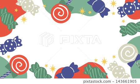 A candy frame with a Christmas theme. A candy frame with a Christmas theme. 143661905