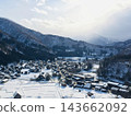 Shirakawa-go Gassho-zukuri village, winter 143662092