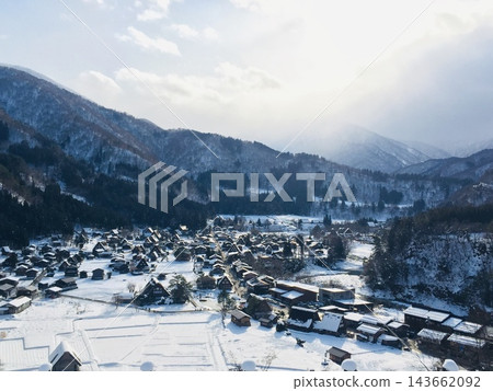Shirakawa-go Gassho-zukuri village, winter Shirakawa-go Gassho-zukuri village, winter 143662092