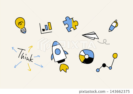 Hand-drawn style illustrations for business ideas Hand-drawn style illustrations for business ideas 143662375