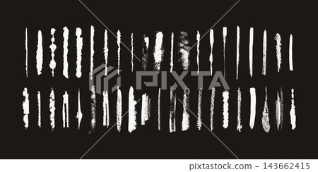 Chalkboard style brush stroke collection 143662415