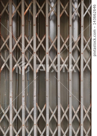 old style of closed steel door old style of closed steel door 143662646