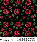 Rose seamless pattern flowers for background design. 143662763