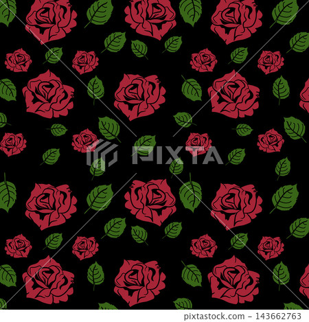 Rose seamless pattern flowers for background design. Rose seamless pattern flowers for background design. 143662763