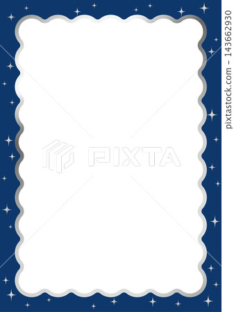 Navy and silver wavy frame background (A4 size compatible) Navy and silver wavy frame background (A4 size compatible) 143662930