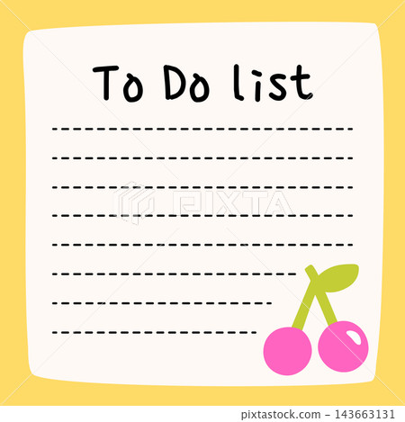 Cute bright to do list planner template Cute bright to do list planner template 143663131