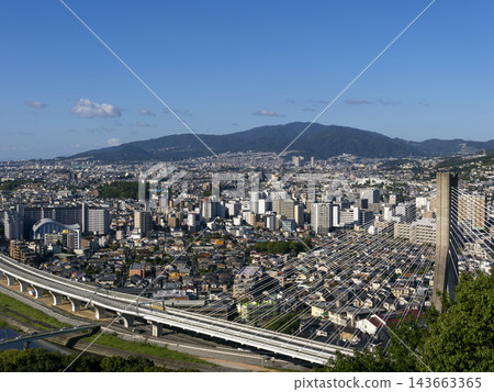 Cityscape under a clear autumn sky Cityscape under a clear autumn sky 143663365