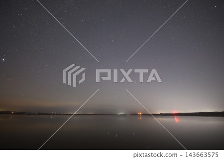 北海道網走湖上空的星空 143663575