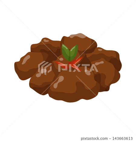 Illustration of Rendang Indonesian Food Illustration of Rendang Indonesian Food 143663613