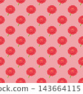 red seamless background with flowers 143664115