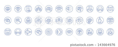 Hair and body beauty devices outline icon set Hair and body beauty devices outline icon set 143664976