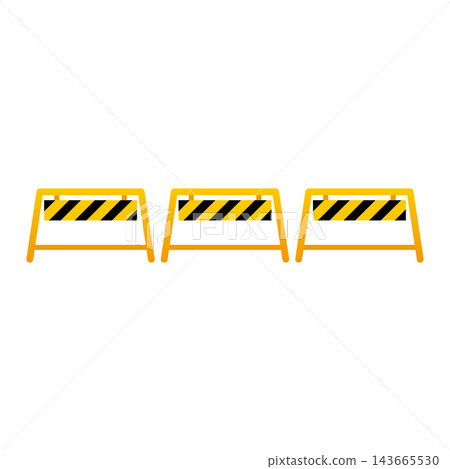 Vector illustration of a construction A-frame barricade Vector illustration of a construction A-frame barricade 143665530