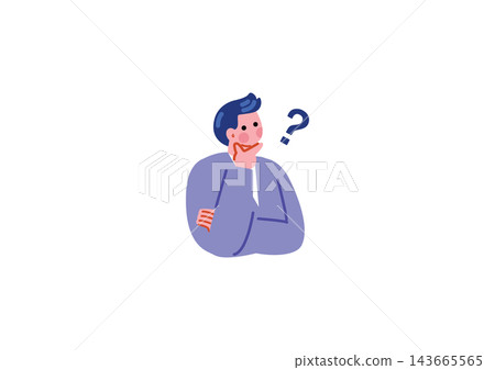 Illustration of a student with a question Illustration of a student with a question 143665565