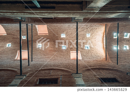 Intricate Brick Ceiling with Skylights Intricate Brick Ceiling with Skylights 143665829
