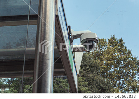 Outdoor Security Camera on Building 143665838