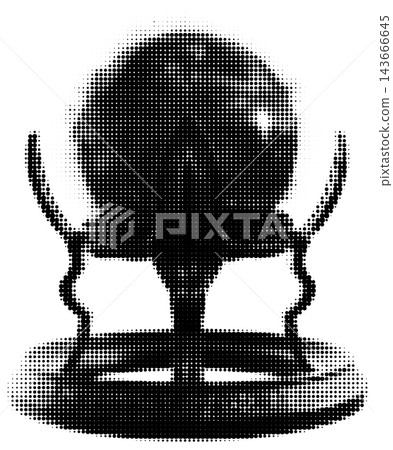 Crystal ball on ornate stand illustration 143666645