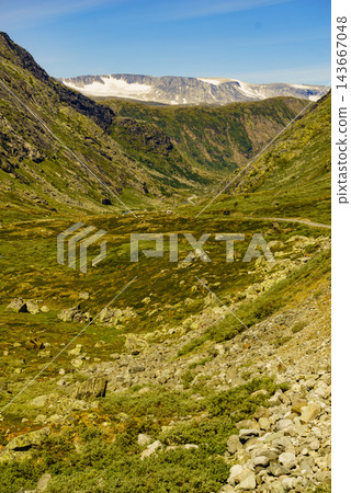 Mountains landscape. Norwegian route Sognefjellet Mountains landscape. Norwegian route Sognefjellet 143667048