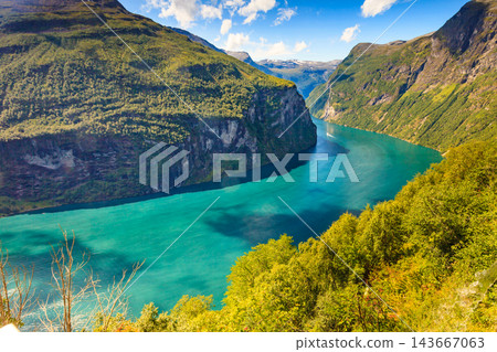 Geiranger fjord in Norway Geiranger fjord in Norway 143667063