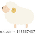 Cute sheep vector illustration. Zodiac sign, Year of the Sheep, Year of the Sheep, Cute, Icon, Sheep, Year of the Sheep, New Year's card 143667437