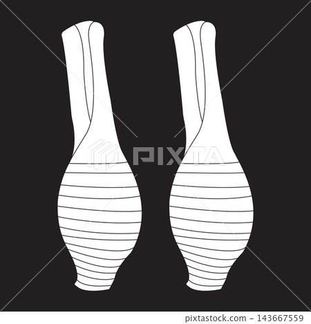 Minimalist vector illustration of fresh taro roots Minimalist vector illustration of fresh taro roots 143667559