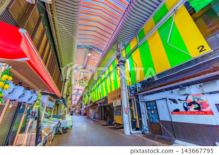 石川縣金澤市近江町市場,清晨 石川縣金澤市近江町市場,清晨 143667795
