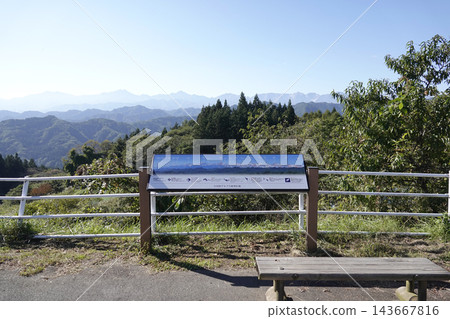 阿爾卑斯山展望廣場位於長野縣小川村縣道旁:可欣賞阿爾卑斯山的壯麗景色和山景地圖。 阿爾卑斯山展望廣場位於長野縣小川村縣道旁:可欣賞阿爾卑斯山的壯麗景色和山景地圖。 143667816