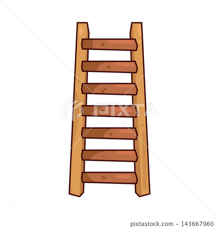 Illustration of Wooden Ladder Illustration of Wooden Ladder 143667960