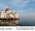 [World Heritage Site: Malacca] The beautiful Malacca Straits Mosque (Floating Mosque) standing on the sea. 143668246