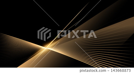 Modern abstract vector design with a black background and luxurious elements. Modern abstract vector design with a black background and luxurious elements. 143668873